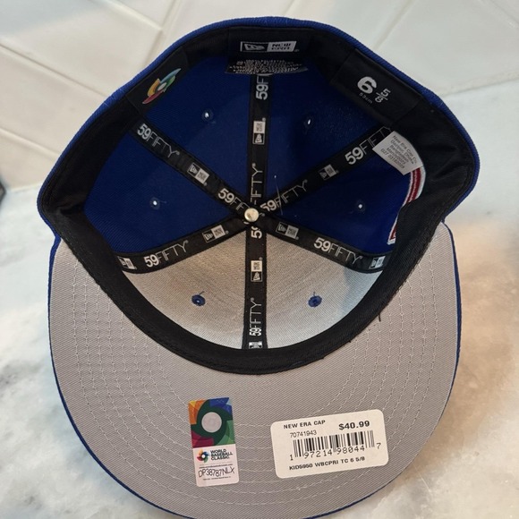 2026 Puerto Rico World Baseball Classic 59FIFTY Fitted  Puerto Rico World Baseball Classic Hat Re-Dub Blue New Era 59Fifty 6 5/8 NEW 26